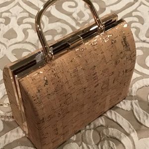 Cork bucket hand bag purse